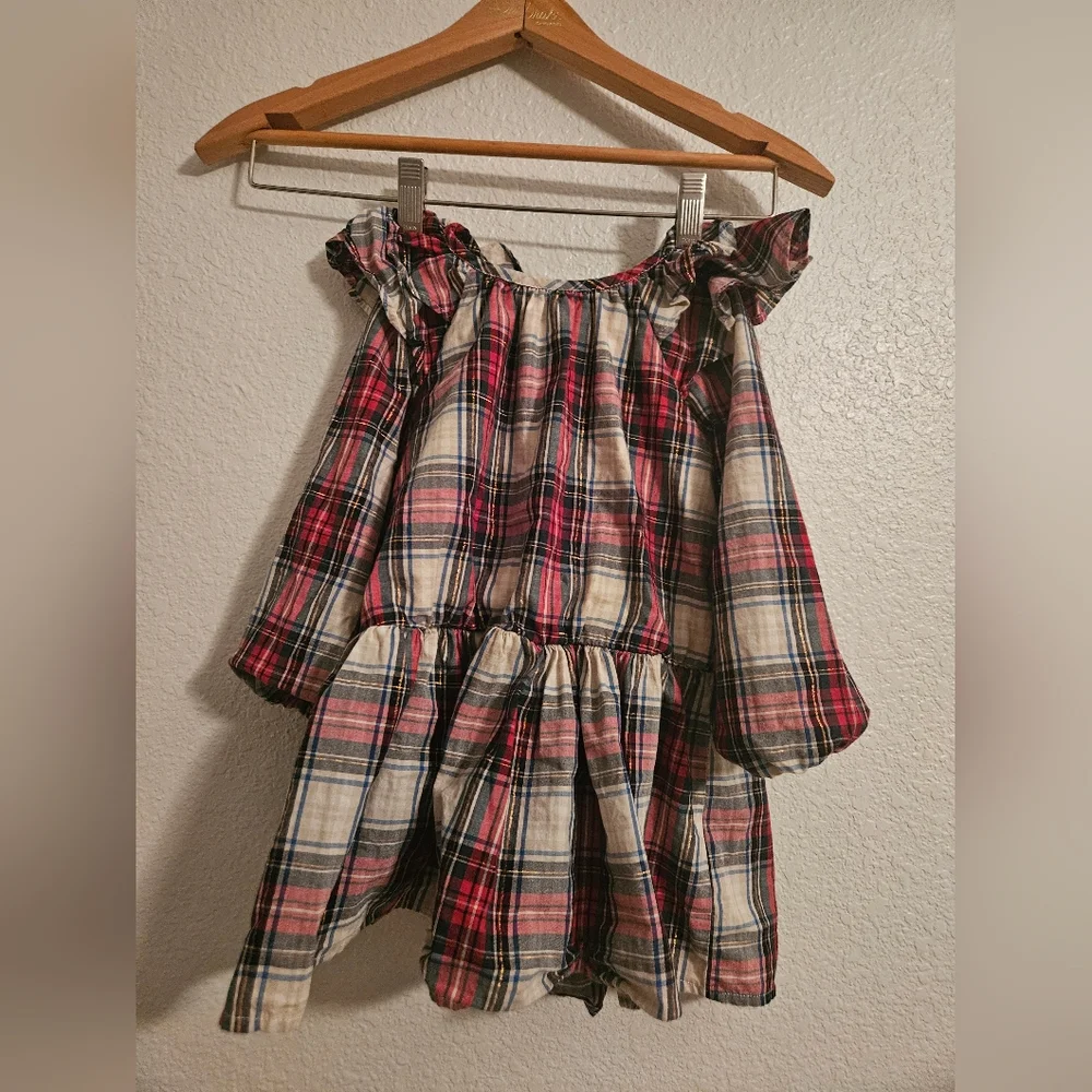 baby gap holiday plaid dress, 3t gingham christmas fall party